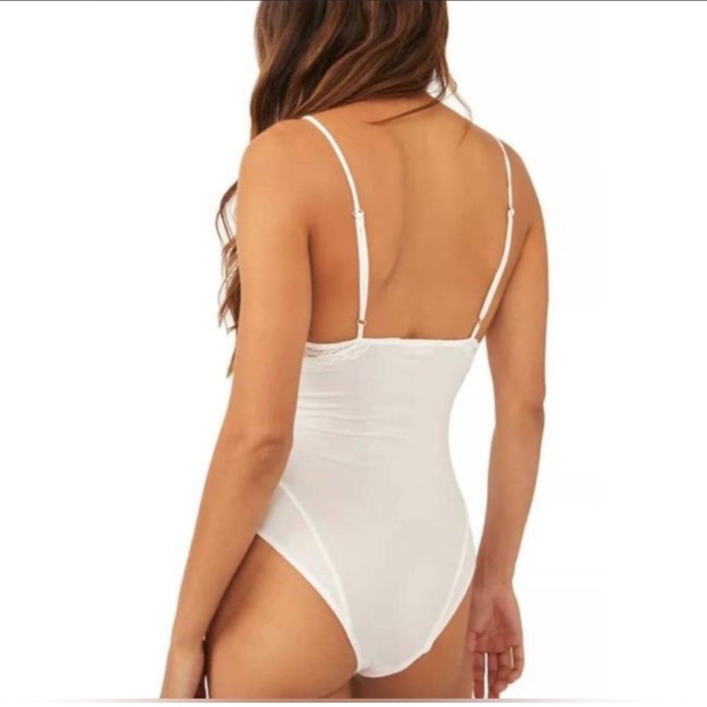 NWT Free People Intimately Perfect Pima Bodysuit in White XS - Picture 6 of 11